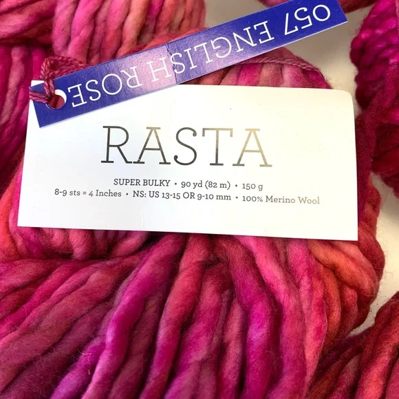 Brand new 6 Skeins Malabrigo Rasta Yarn English Rose Super Bulky Pure Merino - Picture 6 of 7